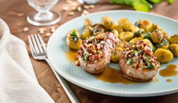 Schweinefilet mit Tomaten-Kse-Kruste