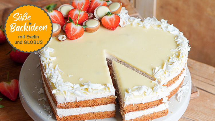 Weiße Schoko-Karamell-Torte