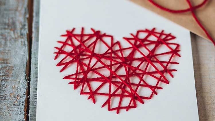 Karte mit String Art gestalten