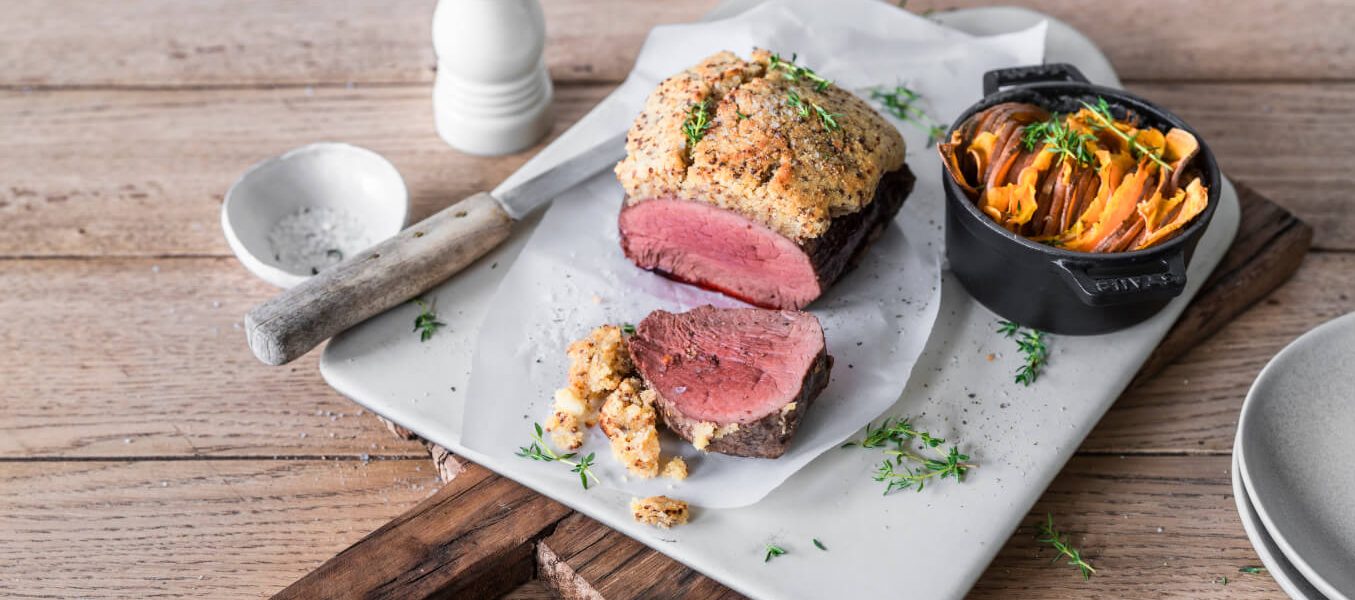 Rinderfilet mit Senfkruste