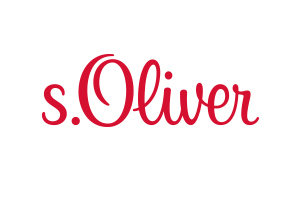 Roter Schriftzug „s.Oliver“ in geschwungener Schrift auf weißem Hintergrund.