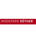 Weiße Schrift „MODEPARK RÖTHER“ auf rotem Hintergrund in Großbuchstaben.