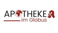 Logo mit rotem Globus in \
