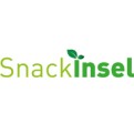 Das Logo zeigt den Schriftzug Snackinsel in grüner Schrift, wobei über dem \