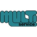 Türkisfarbiges Logo mit der Aufschrift „MULT service“ in markanter Schrift auf weißem Hintergrund.