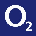 Weißes O und die Zahl 2 unten rechts auf blauem Hintergrund, Schriftdesign ohne weitere Elemente.