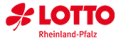 Rotes Logo mit vierblättrigem Kleeblatt links und dem Text „LOTTO Rheinland-Pfalz“ in Großbuchstaben.