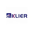 Das Logo des Unternehmens Klier zeigt den Schriftzug KLlER in Blau mit rotem Stern und blauen Streifen links vom Namen.