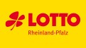 Rotes Kleeblatt-Logo und der Schriftzug „LOTTO Rheinland-Pfalz“ in Rot auf gelbem Hintergrund.