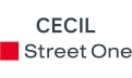 Schwarzer Schriftzug „CECIL“ über schwarzem Schriftzug „Street One“ mit rotem Quadrat links neben „Street One“, weiße Hintergrundfläche.