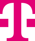 Ein großes pinkes „T“ mit weißen Zwischenräumen und schwarzen rechteckigen Elementen auf weißem Hintergrund.