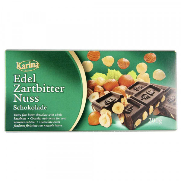 Tafelschokolade, Zartbitter-Nuss