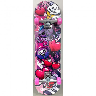 Skateboard Kid, Octopus pink