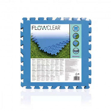 Pool-Bodenschutzfliesen-Set Flowclear, 50x50 cm, blau