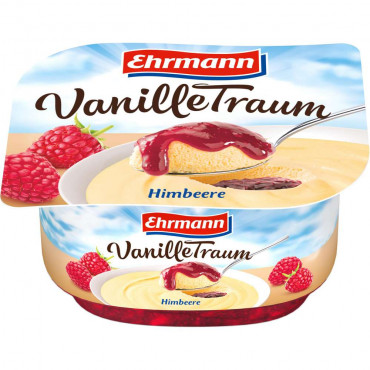 Frischekäse-Joghurt-Dessert Vanilletraum, Himbeere