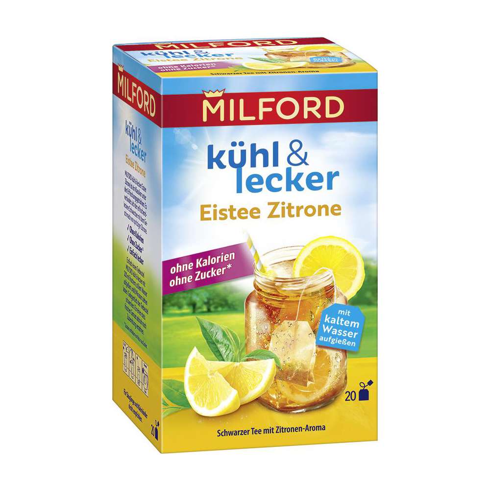 Schwarzer Tee kühl &amp; lecker, Eistee Zitrone von Milford