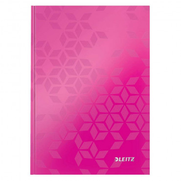 WOW Notizbuch, A5, Kariert, 80 Blatt, Pink, Hardcover