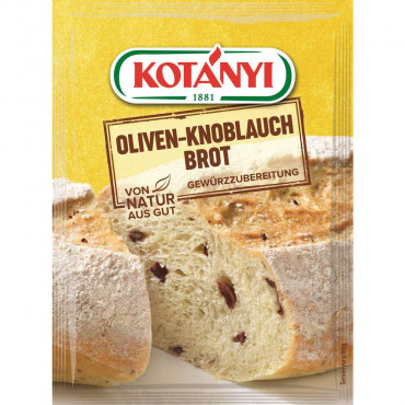 Gewürzzubereitung Oliven-Knoblauch Brot