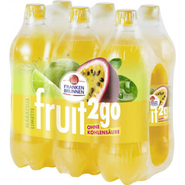 Erfrischungsgetränk Fruit2go, Maracuja-Limette (6x 0,750 Liter)