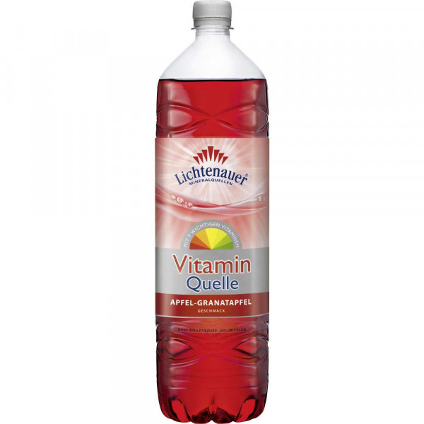 Wasser mit Geschmack Vitamin Quelle, Apfel-Granatapfel-Geschmack