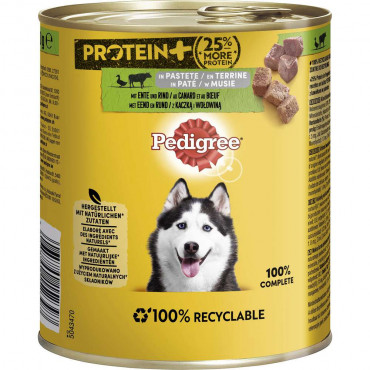 Hunde-Nassfutter protein+, Ente und Rind