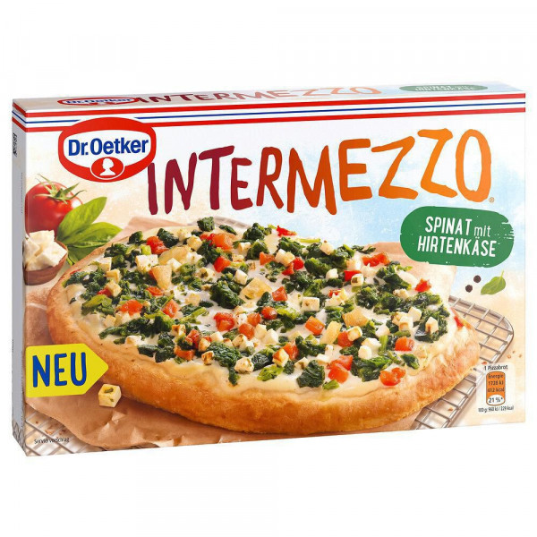 Pizzabrot Intermezzo, Spinat mit Hirtenkäse