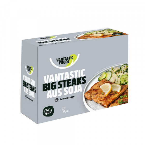 veganer Fleischersatz Big Steaks, aus Soja