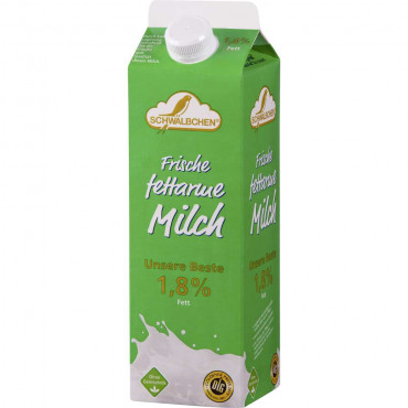 Frische fettarme Milch, länger haltbar 1,8% Fett