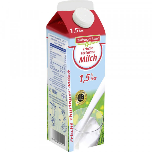Fettarme Milch, länger haltbar 1,5% Fett