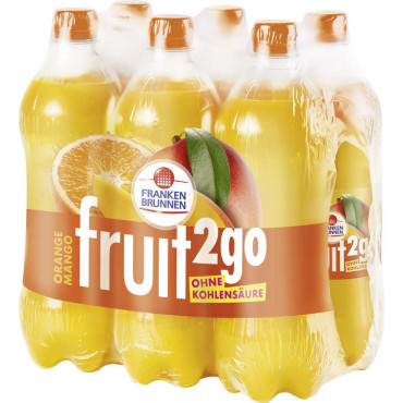 Erfrischungsgetränk Fruit2go, Orange-Mango (6x 0,750 Liter)