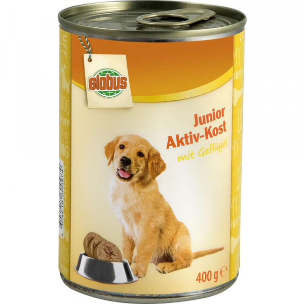 Hunde-Nassfutter Junior Aktiv Kost, Geflügel