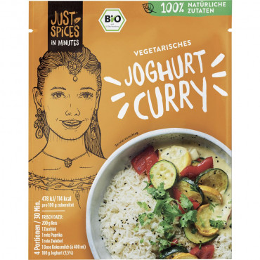 Bio Gewürzmischung Joghurt-Curry mit Reis