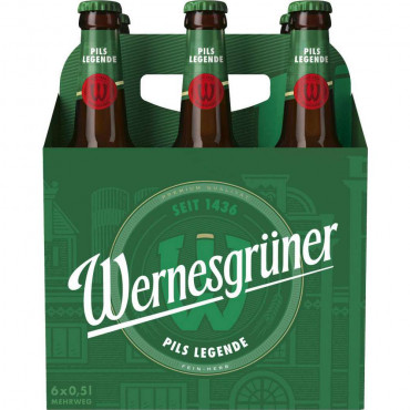 Pilsener Bier Pils Legende, 4,9 % (6x 0,500 Liter)
