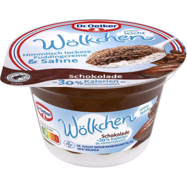 Puddingcreme Wölkchen, Schoko -30% Kalorien