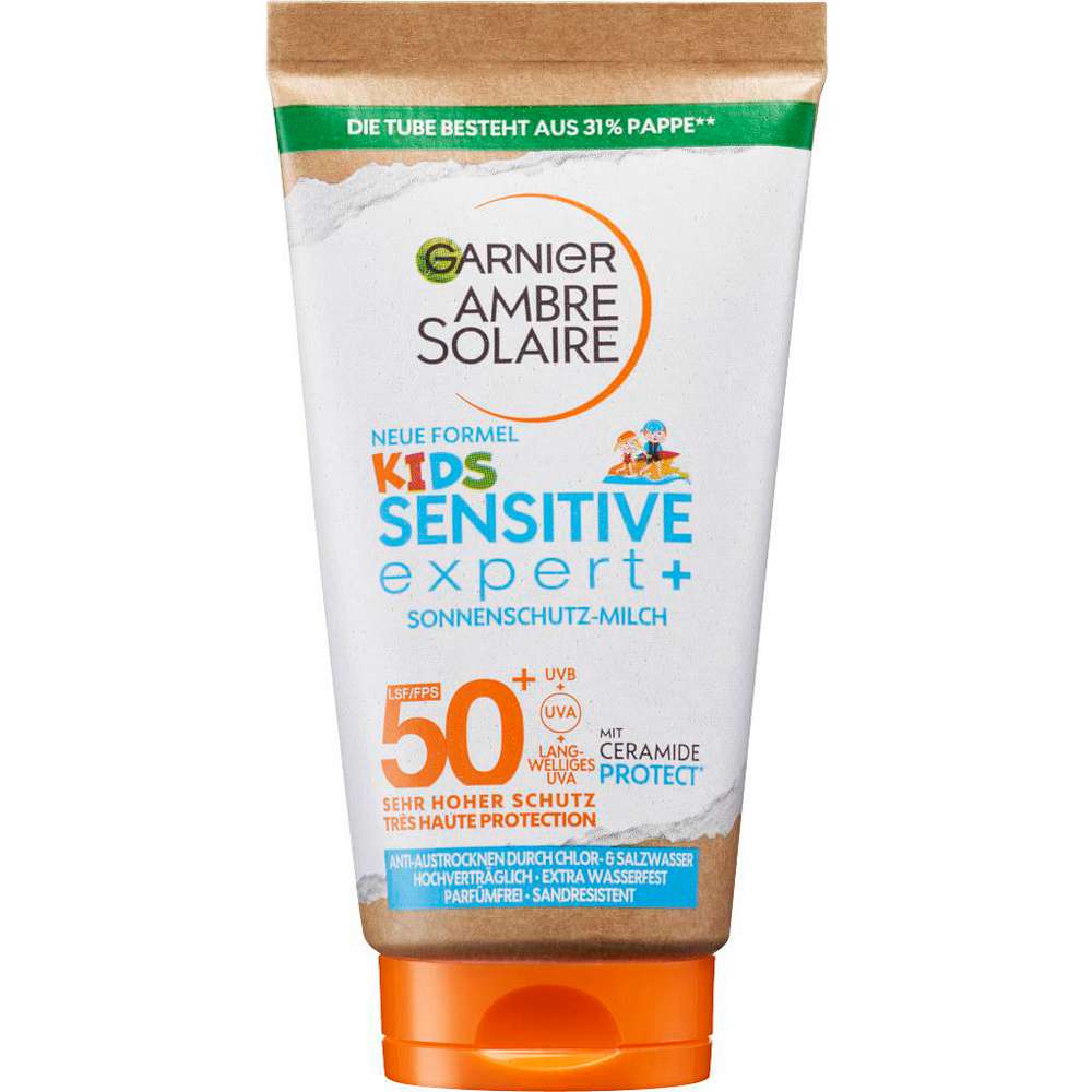 Ambre Solair Kids Sensitive expert+, LSF 50 von Garnier | Sonnencremes
