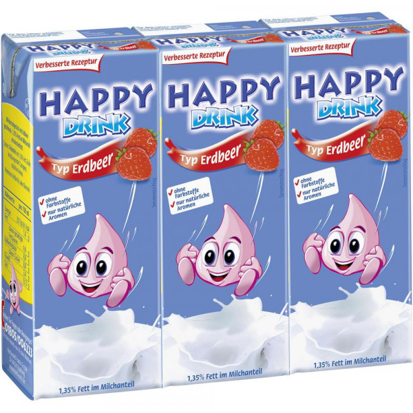 Milchgetränk Happy Drink, Erdbeer