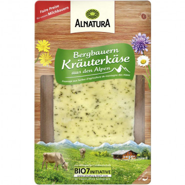 Bio-Alpenkräuterkäse in Scheiben