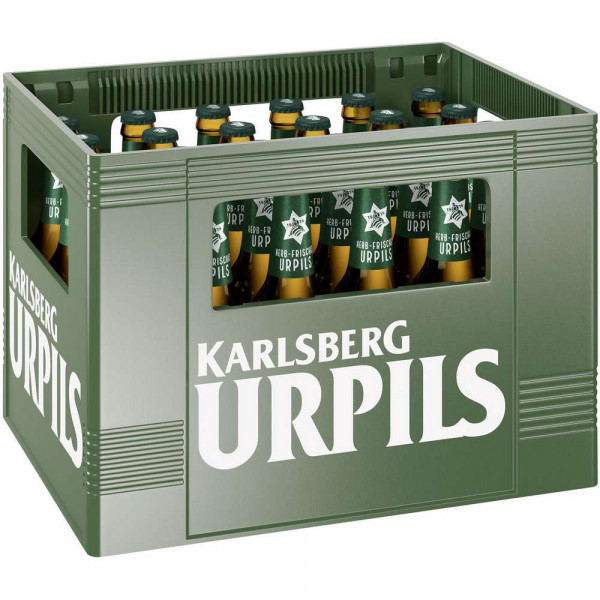 Pilsener Bier Urpils Langhals, 4,8% (24 x 0.33 Liter)