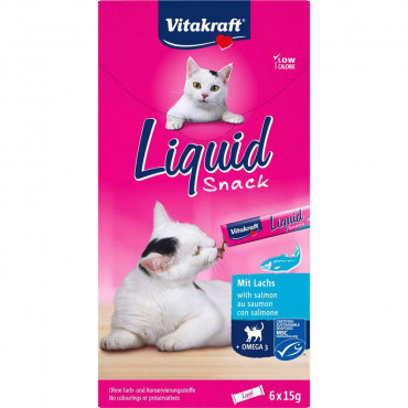 Katzen-Snack Liquid Snack, Lachs + Omega 3