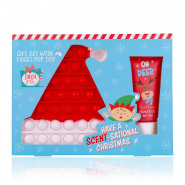 Geschenkpackung, Santa&Co, Showergel + Fidget Pop Toy