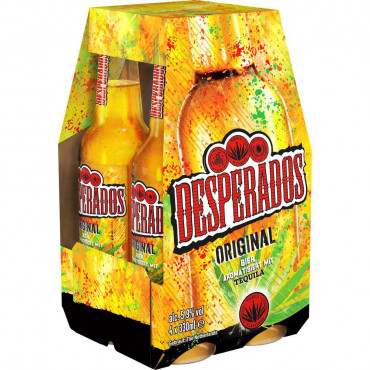 Biermischgetränk Desperados, Tequila-Aroma, 5,9 % (4x 0,330 Liter)