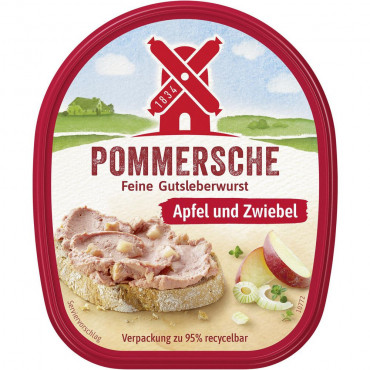 Pommersche Gutsleberwurst, Apfel/Zwiebel