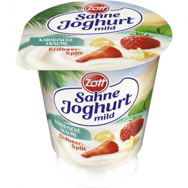 Sahnejoghurt mild, Erdbeersplit