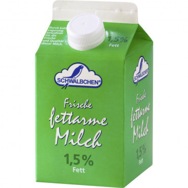 Frische fettarme Milch, länger haltbar 1,5% Fett