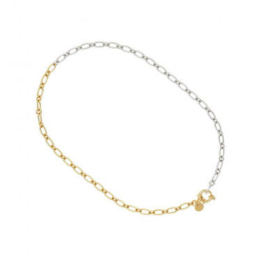 Damen Halskette/ Collier aus Silber 925, teilvergoldet (4056874024204)