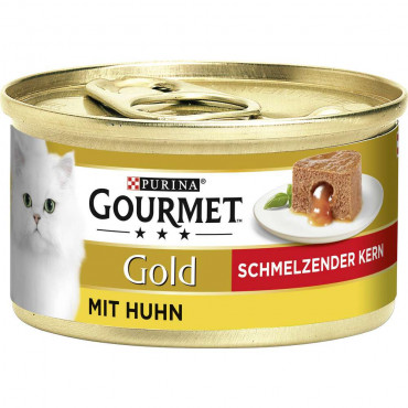 Katzen-Nassfutter Gourmet Gold, Schmelzkern, Huhn