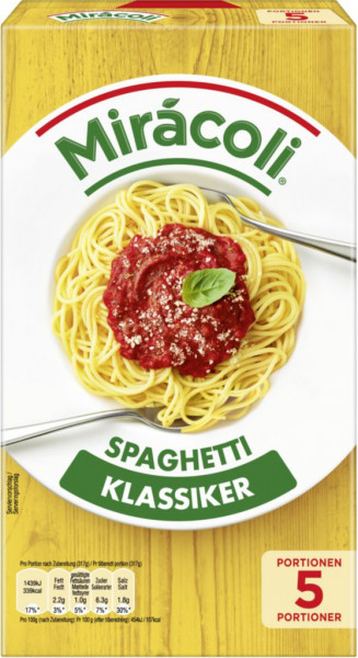 5 Portionen Spaghetti mit Tomatensoße (108 x 0.634 Kilogramm)
