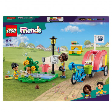 LEGO Friends 41738 Hunde-Rettungsfahrrad, Tier-Spielzeug mit Welpe