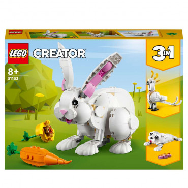 LEGO Creator 3in1 31133 Weißer Hase Tierspielzeug Konstruktionsspielzeug