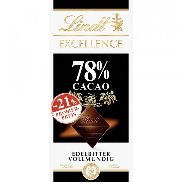 Schokolade Edelbitter 78%